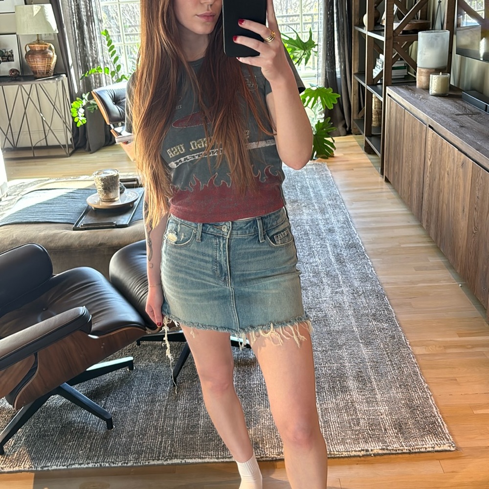 Denim mini skirt